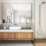 modern bathroom interior stock photo 3d render